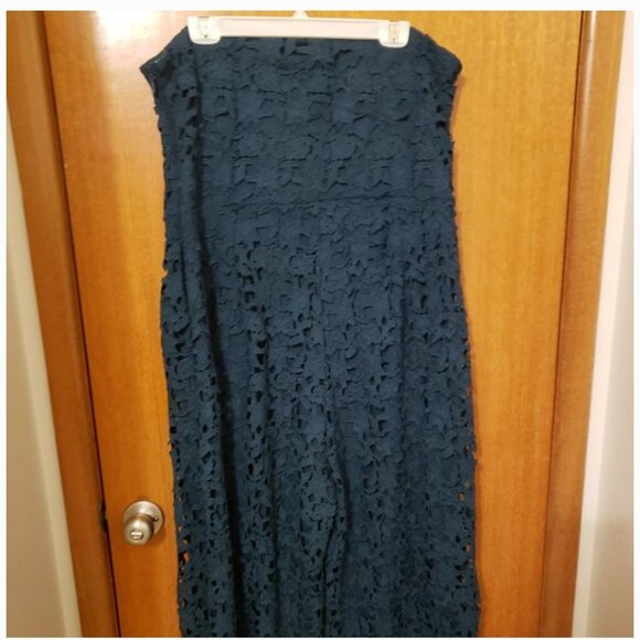 Brand New with Tags Teal Blue Crochet Jumpsuit - Picture 7 of 8